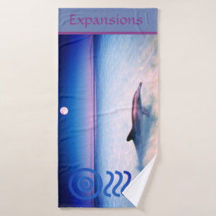 Delphin-Frequenz-Tuch Badehandtuch