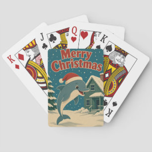 Delphin Grün Cottage Tier Weihnachten Spielkarten