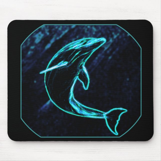 Delphin (heller Delphin) Mousepad (Vorne)