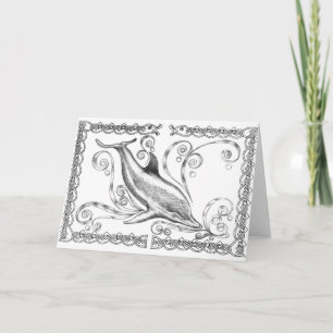 "Delphin II" Gruß-Karte Karte