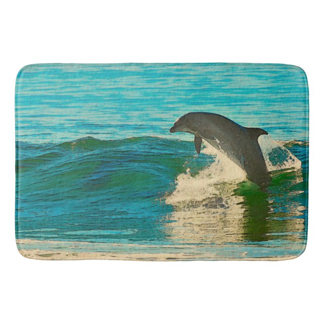 Delphin ist mein Geisttier Badematte (Vorderseite)