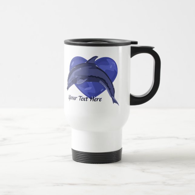 Delphin-Liebe-Tasse Reisebecher (Rechts)