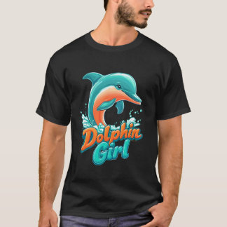 Delphin Mädchen Florida Souvenir Miami Beach Gesch T-Shirt