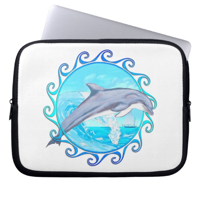 Delphin Maori- Sun Laptopschutzhülle (Vorderseite)