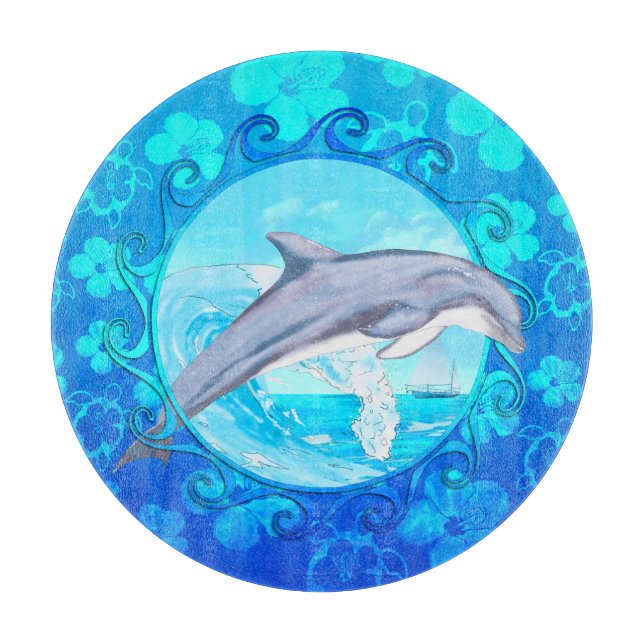 Delphin Maori- Sun Schneidebrett (Vorderseite)