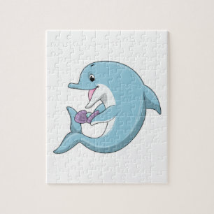 Delphin mit Perle Puzzle