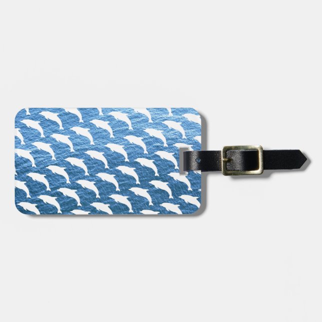 Delphin-Muster Gepäckanhänger (Vorderseite horizontal)