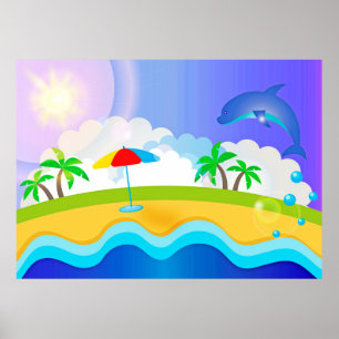 Delphin-Paradies Poster