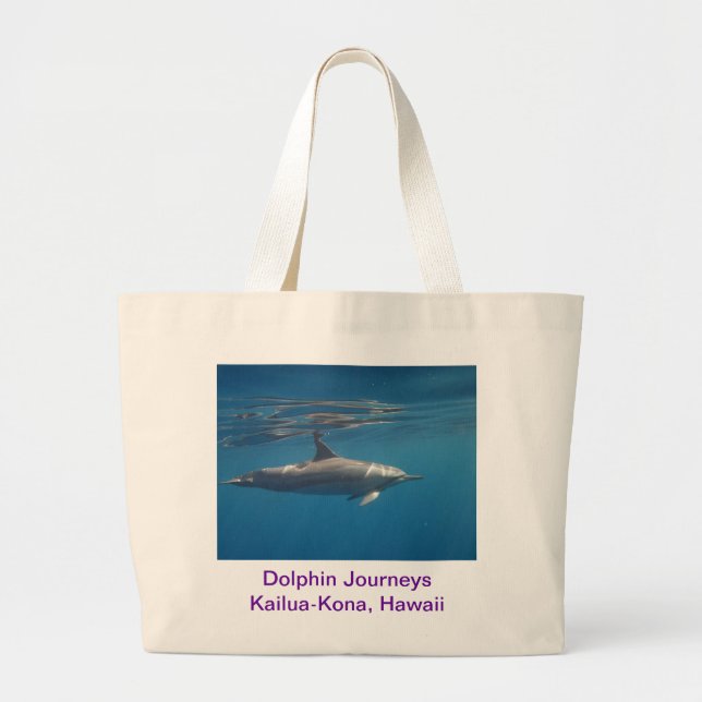 Delphin reist Leinwand-Tasche Jumbo Stoffbeutel (Vorne)