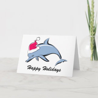Delphin-Sankt-Weihnachtskarte Feiertagskarte