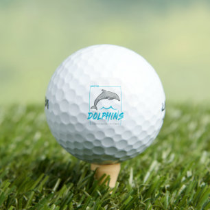 Delphin schützt Porpoise und Ozean Vintag Golfball
