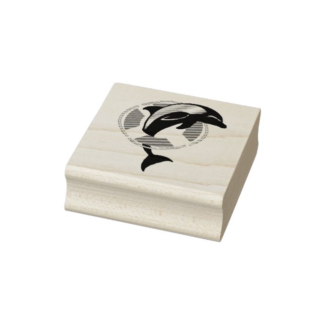 Delphin-/Schweinswal-Lebewesen Gummistempel (Stempel)
