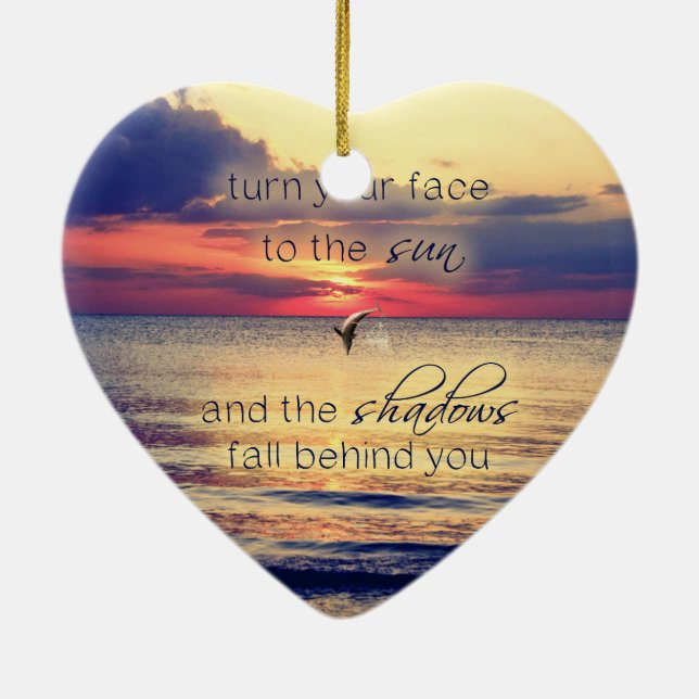 Delphin-Sonnenuntergang Keramikornament (Hinten)