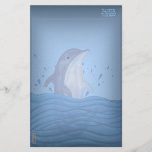 Delphin-Spritzen Briefpapier