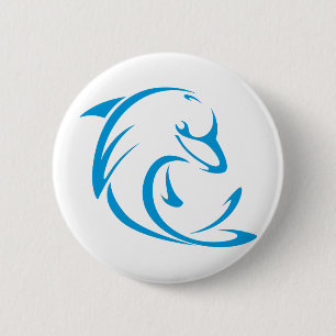 Delphin-T-Shirt cooles Delphin-T-Shirt Logo Button