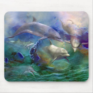 Delphin-Traumkunst Mousepad