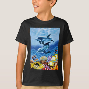 Delphin-tropische Fische T-Shirt