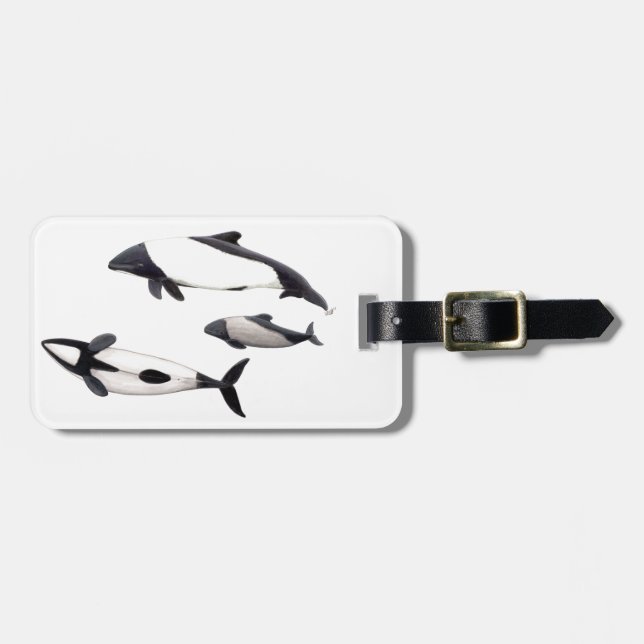 Delphin von Commerson Gepäckanhänger (Vorderseite horizontal)