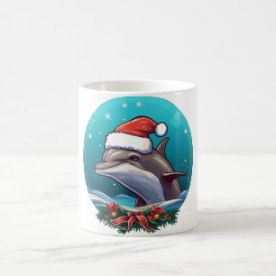 Delphin Weihnachten Kaffeetasse