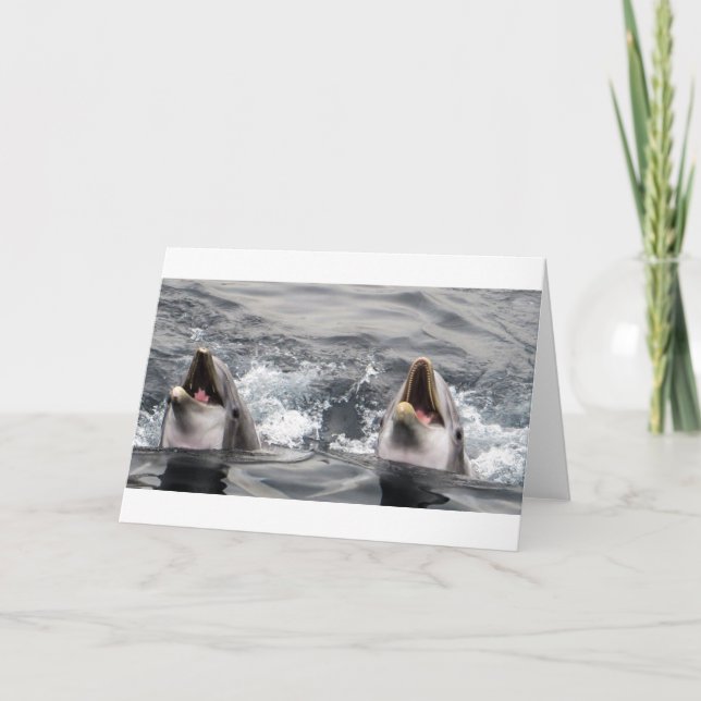 Delphin-Welle Wasser tropische Tauchen schwimmen A Karte (Vorderseite)