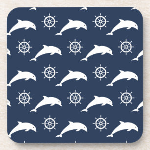 Delphine auf Parade-Muster Untersetzer