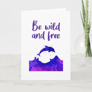 Delphine Delfin Ozean Meer Tier Fisch Lustiges Ges Karte