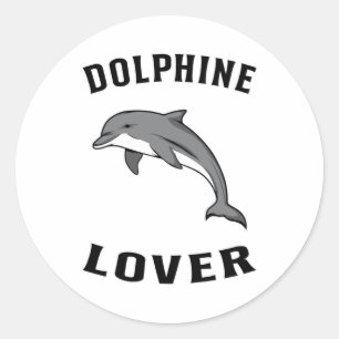 Delphine Delphine Dolphin Sea Ozeane Tierwasser Ge Runder Aufkleber