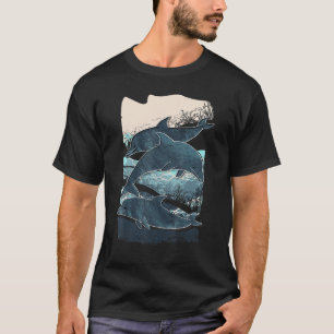 Delphine Dolphin Fish Sea Dolphinarium Naturempfe T-Shirt