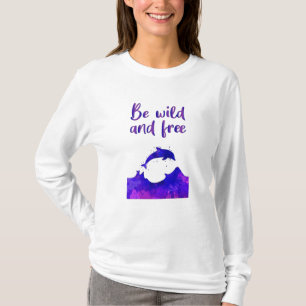 Delphine Dolphin Ocean Sea Animal Fish Funny Gift T-Shirt