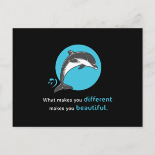 Delphine Dolphin Ocean Sea Fish Animal Funny Gift Postkarte