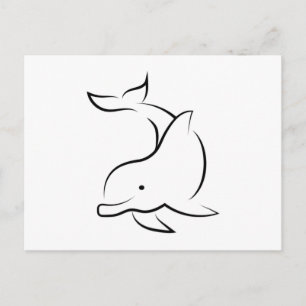 Delphine Dolphin Sea Animal Ocean Water Gift Idee Postkarte