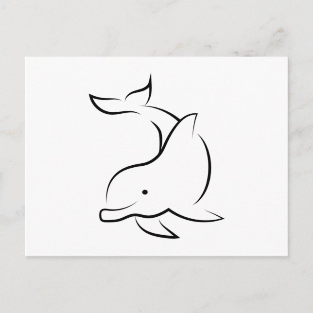 Delphine Dolphin Sea Animal Ocean Water Gift Idee Postkarte (Vorderseite)