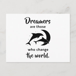 Delphine Dolphin Sea Fish Animal Ocean Funny Gift Postkarte