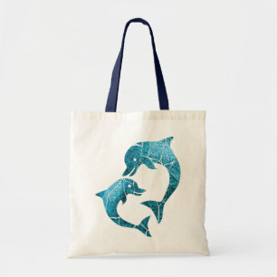 Delphine getragenes Blau Tragetasche