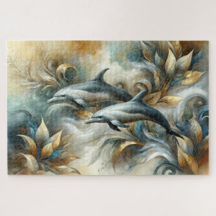 Delphine Golden Botanical Dreamscape Puzzle