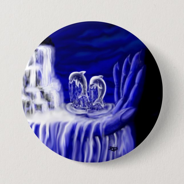 Delphine , Hand der Zeiten Button (Vorderseite)