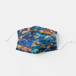 Delphine im Korallenriff Mund-Nasen-Maske Aus Stoff