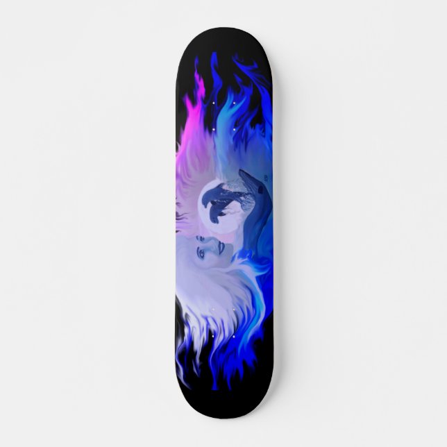 Delphine im Mondschein Skateboard (Vorne)