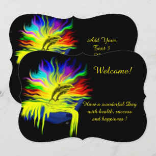 Delphine im Sonnenschein , Ihren Text hinzufügen Einladung