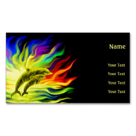 Delphine im Sonnenschein Magnetische Visitenkarte