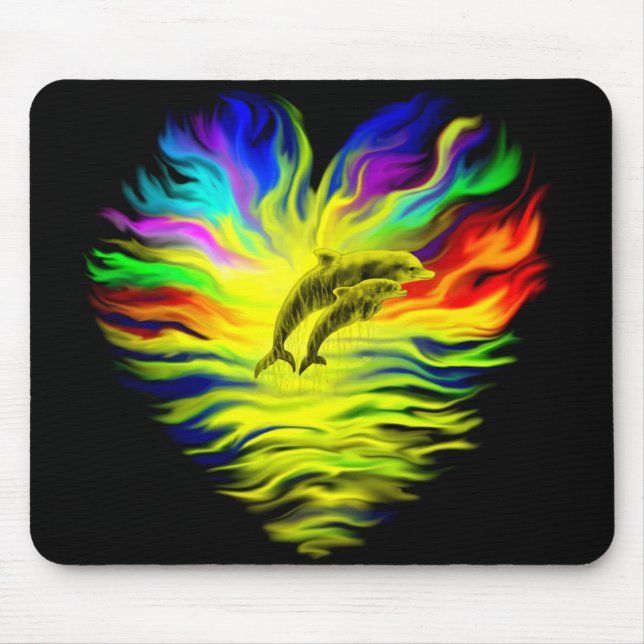 Delphine im Sonnenschein Mousepad (Vorne)