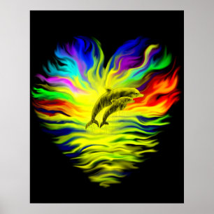 Delphine im Sonnenschein Poster