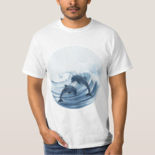 Delphine im Surfen T-Shirt