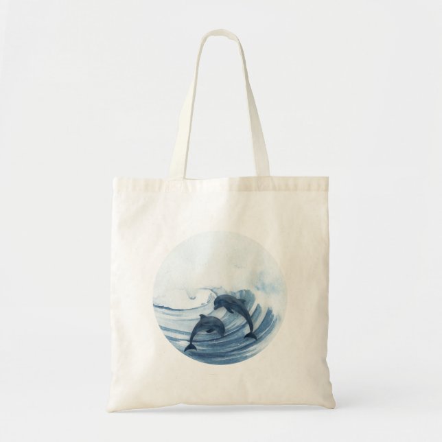 Delphine im Surfen Tragetasche (Vorne)