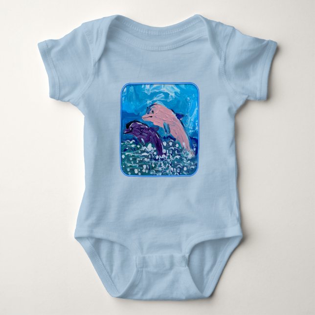 Delphine "Kunst von Kindern" Baby Strampler (Vorderseite)