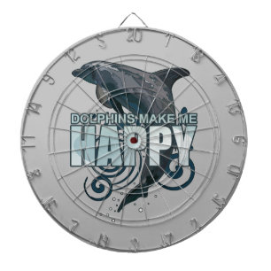 Delphine machen mich glücklich dartscheibe