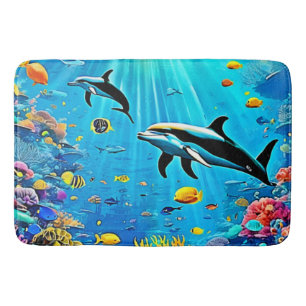 Delphine & Reef: Unterwasserfreude Badematte