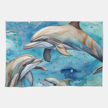 Delphine schwimmen im Meer