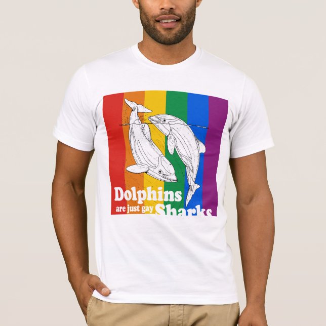 Delphine sind gerade homosexuelle Haifische T-Shirt (Vorderseite)
