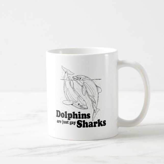 Delphine sind Schwulenhaie Tasse (Rechts)